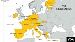 A map of Eurozone nations