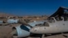 Old airplanes from the Soviet era that were stationed in the Mazzeh air base were also destroyed by Israeli air strikes, in Damascus, on Dec. 19, 2024. (Yan Boechat/VOA)