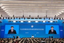 Chinese President Xi Jinping speaks at the opening ceremony for the China International Import Expo in Shanghai, Nov. 5, 2019.