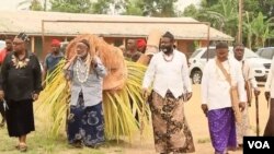 Cameroon traditional rulers are often respected and preside over cultural activities, March 8, 2018. (M Edwin Kindzeka/VOA)