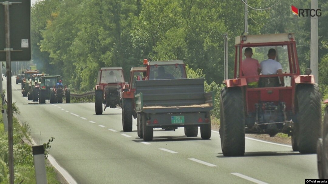 Protest poljoprivrednih proizvođača u Crnoj Gori (Foto: RTCG.me)