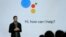 FILE - Google CEO Sundar Pichai talks about Google Assistant during a product event in San Francisco, Oct. 4, 2016. Google is likely to again put artificial intelligence in the spotlight at its annual developers conference on May 10, 2018.