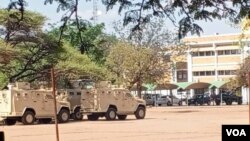 Police blocked protests outside the Zimbabwe Embassy in Botswana