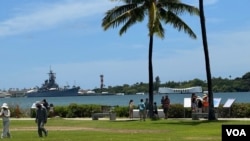 USS Missouri Memorial and USS Arizona Memorial at Pearl Harbor National Memorial