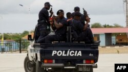 Des policiers angolais à l'Académie de police de Benguela, le 19 avril 2017.