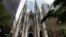 FILE - This Sept. 6, 2018, photo shows St. Patrick's Cathedral in New York. A New Jersey man has been arrested outside the cathedral with two jugs of gasoline.