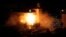 Flames are seen after a blast on the top floor of the family home of an alleged abductor in the West Bank City of Hebron. The bodies of three missing Israeli teenagers were found in the occupied West Bank and Israel vowed to punish Hamas, the Palestinian group it accuses of kidnapping and killing them.