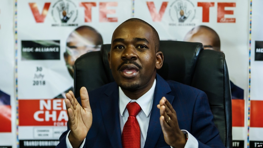Nelson Chamisa mu kiganiro n'abanyamakuru 