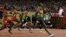 5일 런던 올림픽 남자 100m 결승에서 9.63의 올림픽 신기록으로 우승한 우사인 볼트 선수(오른쪽). 