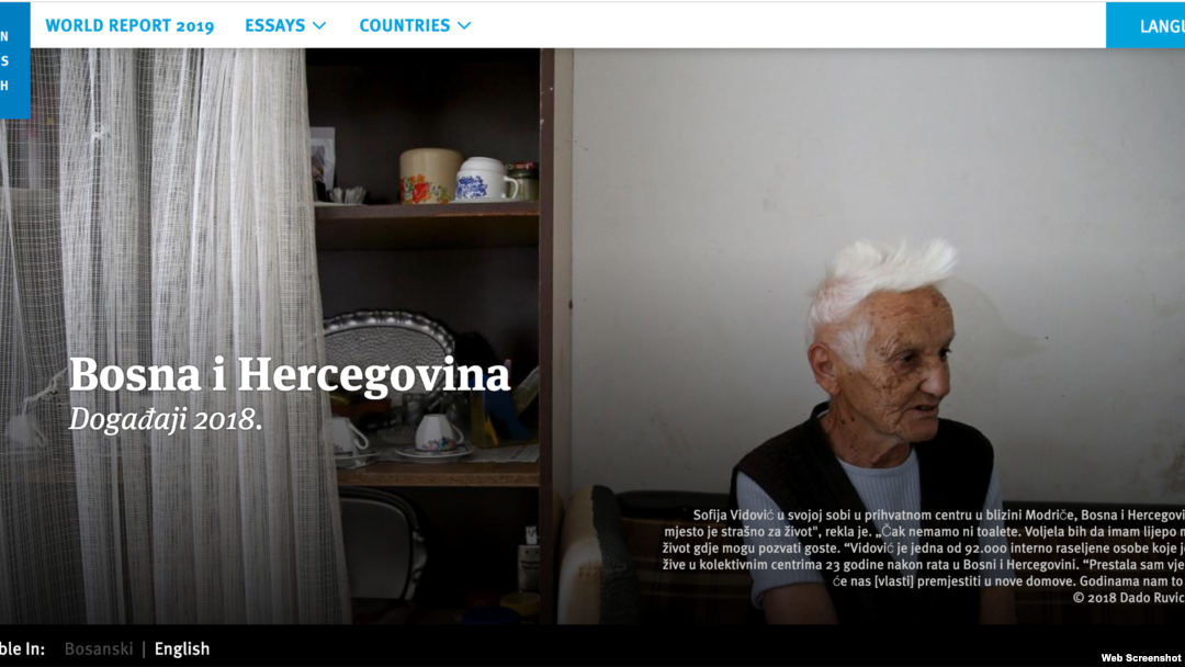 Human Rights Watch 2018. Bosna i Hercegovina