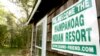 FILE — A poster declaring support for bringing a casino to Middleborough, Mass., appears on the side of a small house on property adjacent to land belonging to the Mashpee Wampanoag tribe.