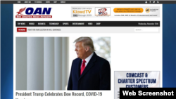 A portion of the OAN home page on the internet. (Web screenshot)