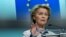 European Commission President Ursula von der Leyen speaks during a joint news conference with European Council President Charles Michel ahead of the G7 summit, at the EU headquarters in Brussels, Belgium June 10, 2021. 