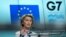 Chủ tịch Ủy ban châu Âu Ursula von der Leyen, phát biểu tại một cuộc họp báo trước Hội nghị thượng đỉnh G7 tại Brussels, Bỉ ngày 10/6/2021.