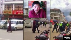 Young Tibetan Monk Kalsang Shouting Free Tibet Slogan in Ngapa Tibet