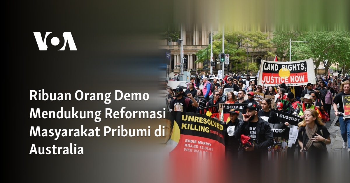 Ribuan Orang Demo Mendukung Reformasi Masyarakat Pribumi Di Australia