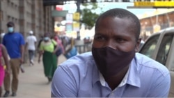 Slyvester Mupfururi, an informal trader in Harare, March 8, 2021. (Columbus Mavhunga/VOA)