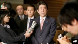 日本安倍晉三首相2015年1月21日資料照。