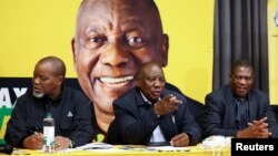 South Africa's ANC says it is looking at all options to form government, in Boksburg