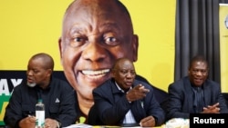 South Africa's ANC says it is looking at all options to form government, in Boksburg