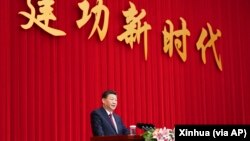资料照：中国领导人习近平在全国政协新年茶话会上发表讲话。（2021年12月31日）