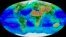 This image made from video released by NASA in November 2017 shows a Mollweide projection of the Earth and its biosphere derived from two decades of satellite data starting in September 1997 going through September 2017. By monitoring the color of reflected light via satellite, scientists can determine how successfully plant life is photosynthesizing.