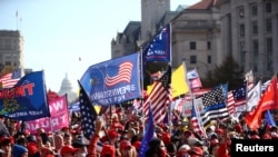 Supporters of U.S. President Donald Trump participate in a "Stop the Steal" protest after the 2020 U.S. presidential election was called for Democratic candidate Joe Biden, in Washington, Nov. 14, 2020. 