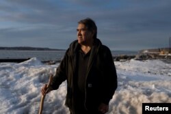 Patrick Pletnikoff, mayor of St. George Village, poses for a press photo in Anchorage, Alaska, U.S., April 2, 2021. Picture taken April 2, 2021. REUTERS/Nathan Howard