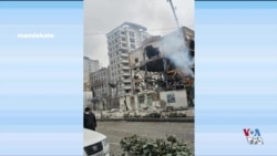 تصویری از خرابی‌های باقیمانده از کلانتری نیاوران در تهران در پی حمله به این مکان
