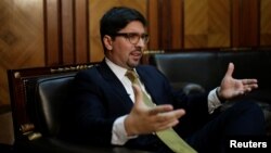 Freddy Guevara, primer vicepresidente de la Asamblea Nacional de Venezuela, impulsa pedido de informe al Congreso de EE.UU. sobre el vicepresidente venezolano, Tareck El Aisami.
