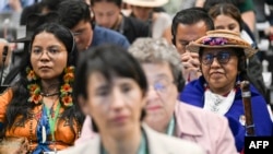 FILE - Delegates attend the last plenary session of the COP16 Summit in Cali, Colombia, on November 1, 2024.