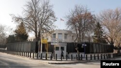 FILE - A general view of the U.S. Embassy in Ankara, Turkey.