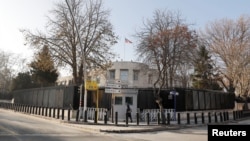 FILE - A general view of the U.S. Embassy in Ankara, Turkey.