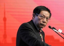 This photo taken on Nov. 18, 2013, shows Ren Zhiqiang, the former chairman of state-owned property developer Huayuan Group, speaking at the China Public Welfare Forum in Beijing.