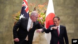澳大利亞總理莫里森和日本首相菅義偉舉行會談