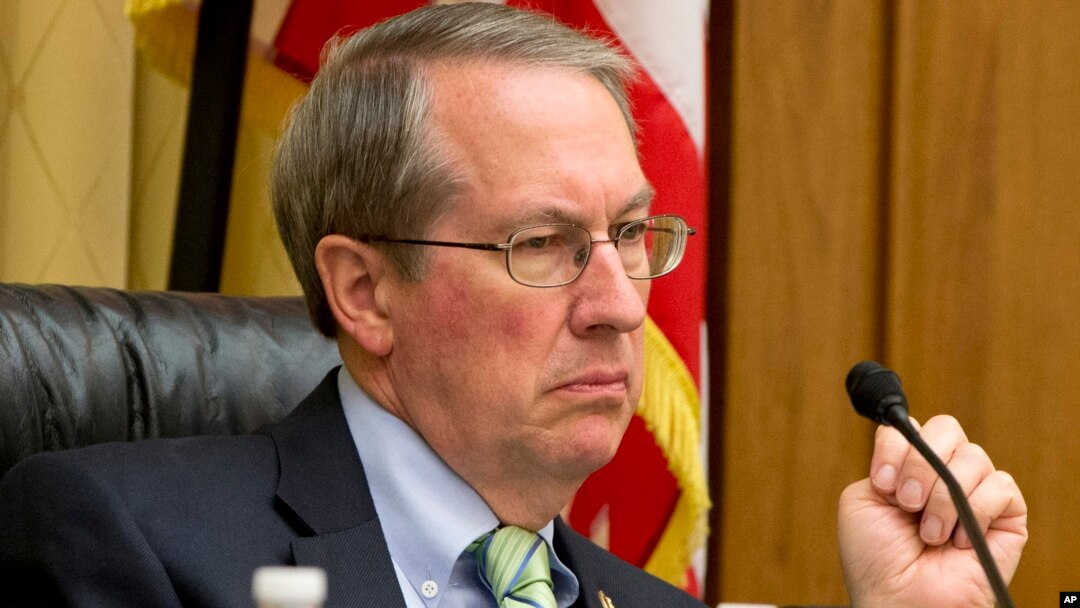 FILE - House Judiciary Committee Chairman Rep. Bob Goodlatte, R-Va., listens to testimony on Capitol Hill in Washington. 