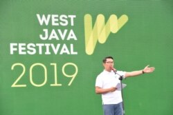 Gubernur Jabar Ridwan Kamil membuka WJF di depan Gedung Sate, Bandung, Sabtu (2/11/2019) pagi. (Courtesy: Humas Pemprov Jabar)