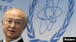 International Atomic Energy Agency Director General Yukiya Amano attends a news conference during a board of governors meeting at the UN headquarters in Vienna, Austria, November 29, 2012. 