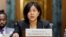 U.S. Trade Representative Tai testifies before a Senate Finance Committee hearing on Capitol Hill in Washington