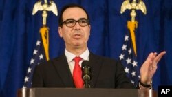 Menteri Keuangan Amerika Steven Mnuchin (foto: dok).