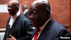 FILE PHOTO: Former South African President Jacob Zuma arrives at the High Court in Pietermaritzburg