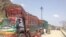 trucks on the Torkham border