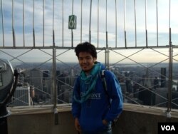 On the Empire State Building during a trip to New York City last spring