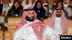 FILE - Saudi Crown Prince Mohammed bin Salman, attends the Future Investment Initiative conference in Riyadh, Saudi Arabia, Oct. 24, 2017. 