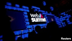 FILE - The center stage at Web Summit, Europe's biggest tech conference, in Lisbon, Portugal, Nov. 5, 2018.