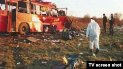Autobus Niš ekspresa koji je napadnut u Livadicama (arhiva)
