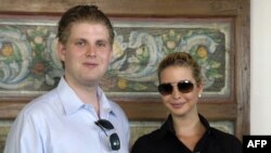 FILE - Eric (L) and Ivanka Trump - two of the children of real estate tycoon Donald J. Trump - pose for a picture during the inauguration of the first phase of a 1,000 slip marina, part of a resort project- 28 April, 2007, in Punta Cana, east of Santo Domingo.