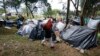 Kamp za migrante iz Venecuele blizu glavnog autobuskog terminala u Bogoti u Kolumbiji. 
