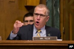 FILE - Sen. Thom Tillis, R-N.C.