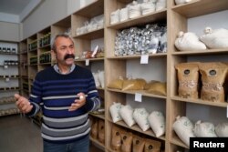 Tunceli Mayor Mehmet Macoglu from the Communist Party of Turkey (TKP) is seen at the Ovacik cooperative store in Tunceli, Turkey, April 15, 2019.